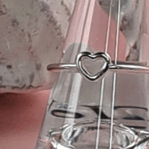 Sterling Silver Ring-Open Heart