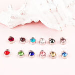 Silver Birthstone Charms 5mm