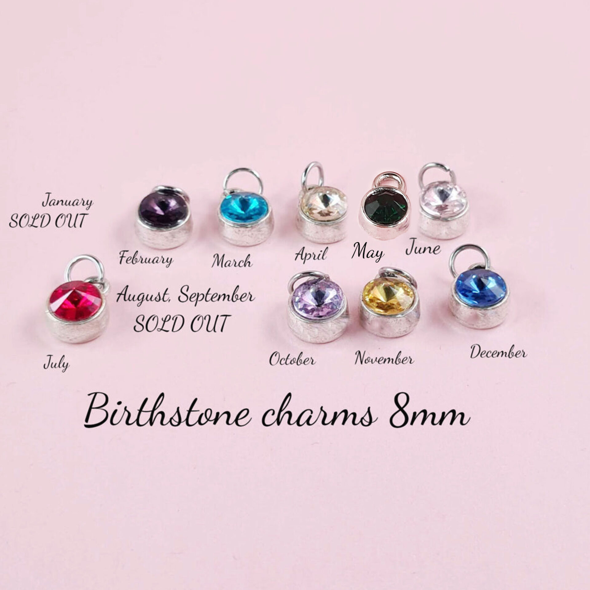 Birthstone Necklace Charms