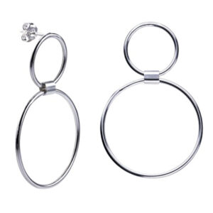 Double Circle Drop Earrings