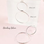 Sterling Silver Double Circle Drop Earrings