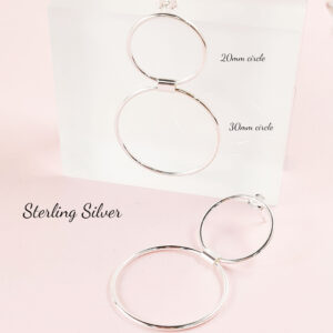 Double Circle Drop Earrings