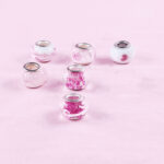 Charm Glass Beads Pink
