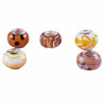 Charm Glass Beads Orange