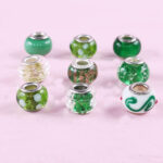 Charm Glass Beads Green