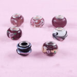 Charm Glass Beads Burgundy