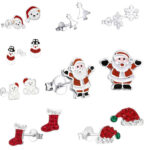 Sterling Silver Christmas Earrings