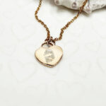 Heart Fingerprint Necklace Rose gold