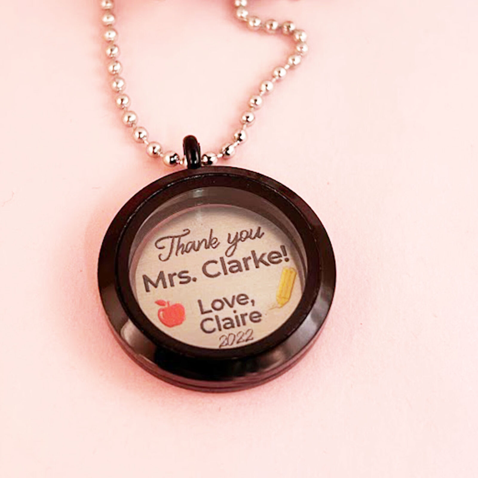 Personalised Teachers Floating Locket