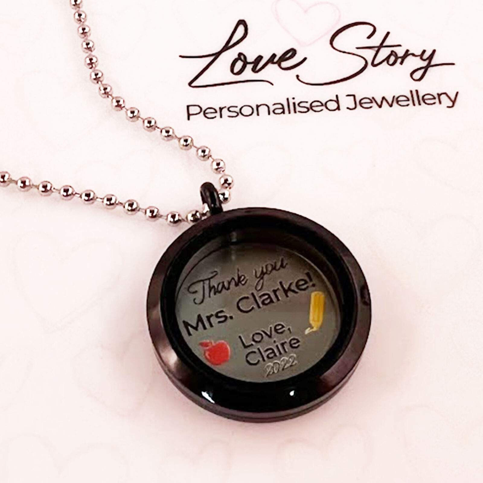Personalised Teachers Floating Locket