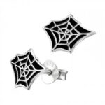 Sterling Silver Spiderweb Earrings