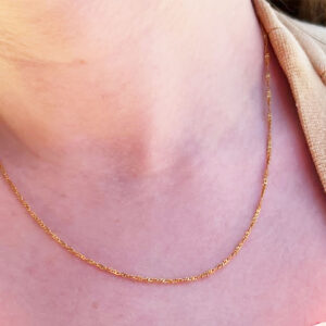 Gold Singapore Twist Jewellery Chain 7 Singapore Twist Jewellery Chain