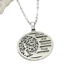 Personalised family tree necklace