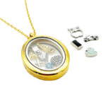Oval Floating Locket Gold