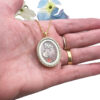 Oval Floating Locket Gold Crystal 1 Oval Floating Locket