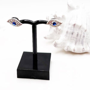 Sterling Silver Crystal Evil Eye Earrings 7 Evil Eye Earrings