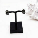 Black Hamsa Earrings