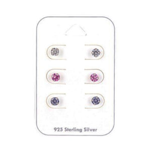 Sterling Silver Crystal Earrings 7 Crystal Earrings