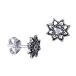 Sterling Silver Flower Earrings