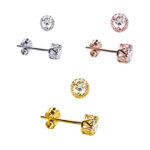9ct Gold Filigree CZ Earrings