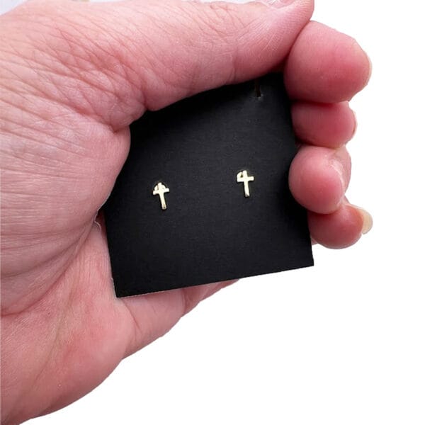 9ct Gold Cross Earrings