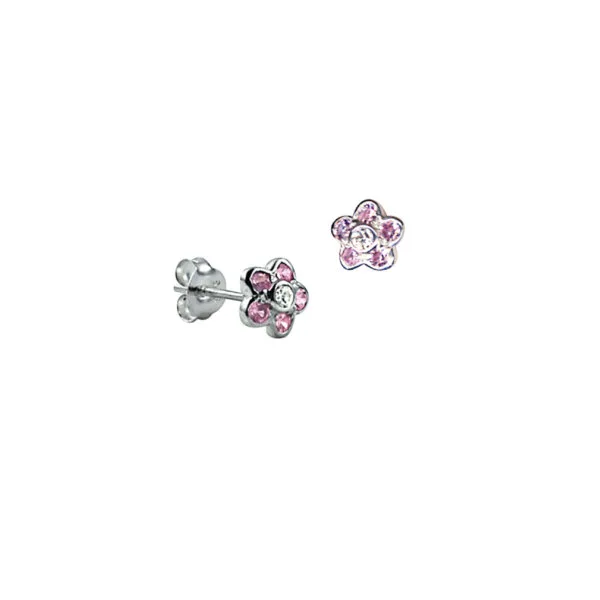 CZ Flower Earrings