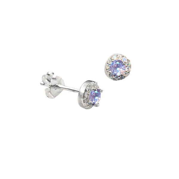 Crystal Surround CZ Earrings
