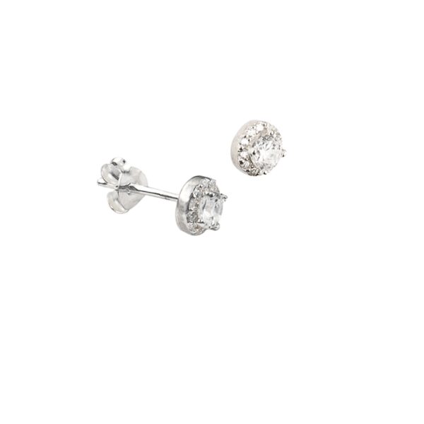 Crystal Surround CZ Earrings