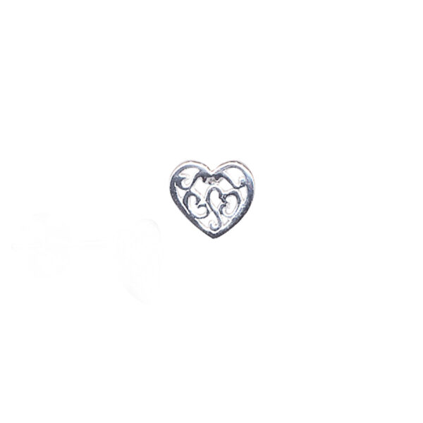 Filigree Heart Stud Earrings