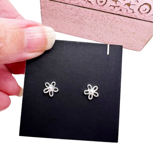 Sterling Silver Flower Earrings