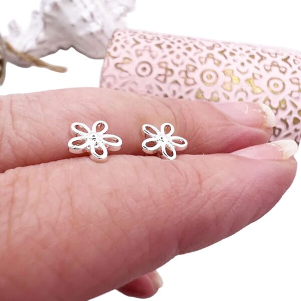 Sterling Silver Flower Earrings