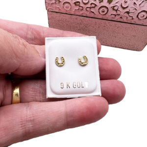 9ct Gold Horseshoe Earrings 8 Horseshoe Earrings