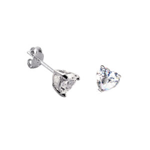 Heart CZ Earrings