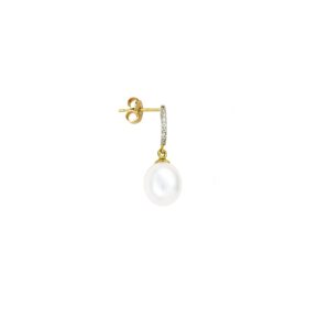 Pearl and CZ Earrings