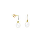 9ct Cultured Pearl and CZ Earrings