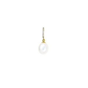 9ct Cultured Pearl and CZ Earrings 7 Pearl and CZ Earrings
