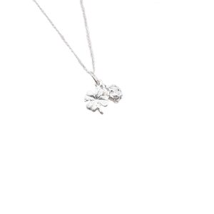 Clover and Rose Necklace