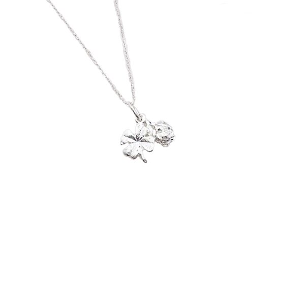Clover and Rose Necklace