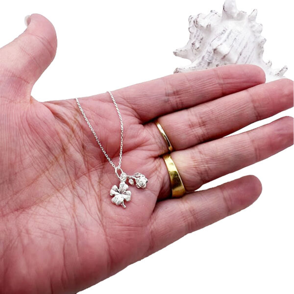 Clover and Rose Necklace