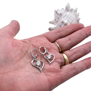 Crystal Heart Earrings
