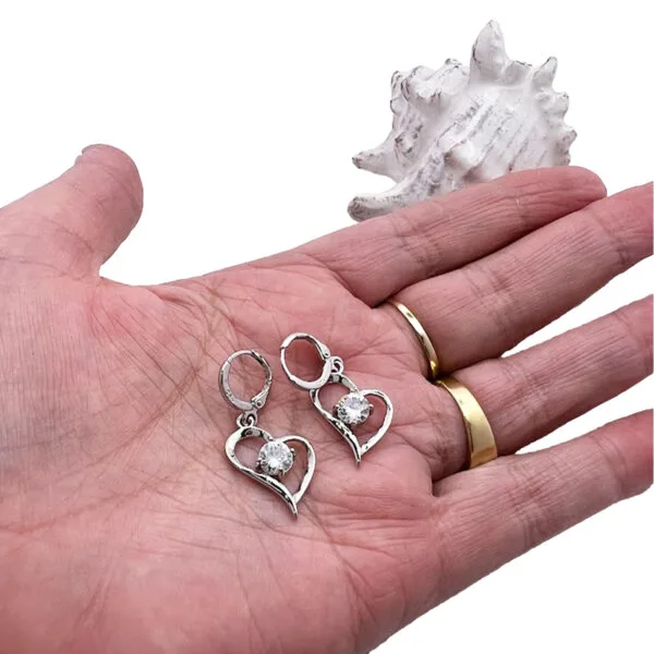Crystal Heart Earrings