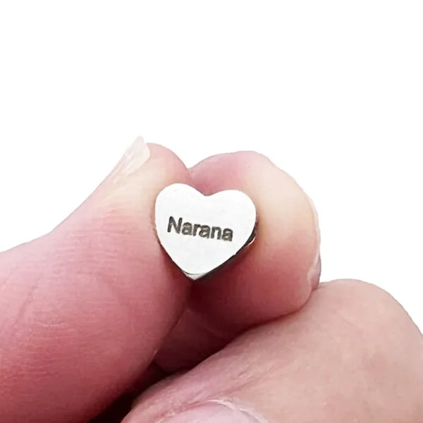 Personalised Love Heart Charms