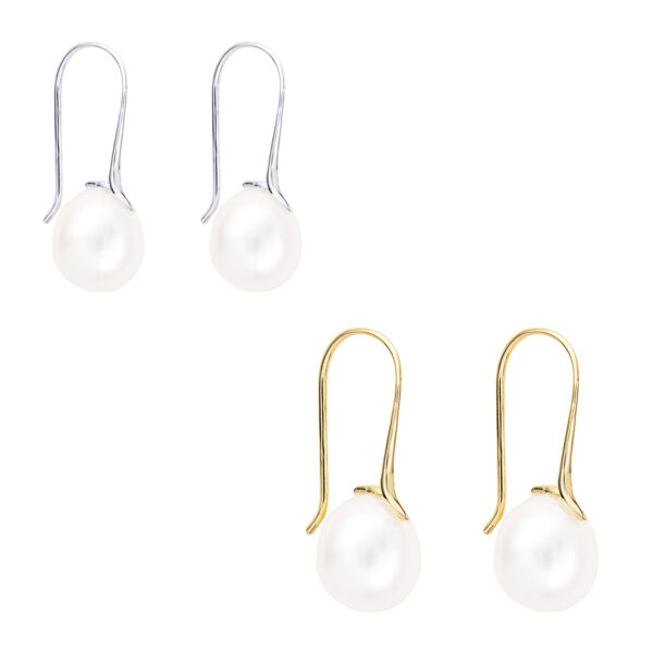 Oval Pearl Earrings