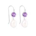 Baroque Pearl and Stone Earrings