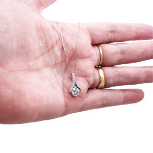 Herringbone Zirconia Necklace