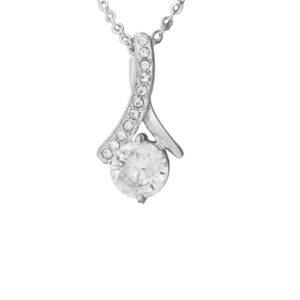 Herringbone Zirconia Necklace