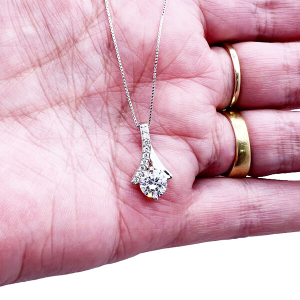 Herringbone Zirconia Necklace