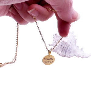 Pawprint Necklace Gold 6 Pawprint Necklace