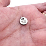 Round Necklace Charm Silver