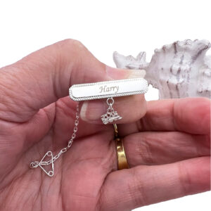 Sterling Silver Baby Brooch Train